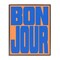 Stupell Industries Bonjour Blue & Orange Framed Giclee Design by House of Lulu